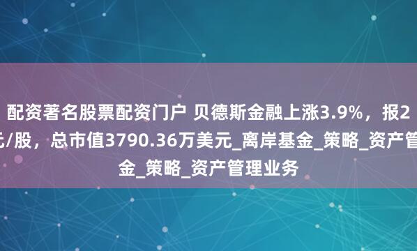 配资著名股票配资门户 贝德斯金融上涨3.9%，报2.66美元/股，总市值3790.36万美元_离岸基金_策略_资产管理业务